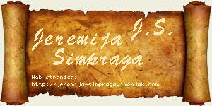 Jeremija Šimpraga vizit kartica